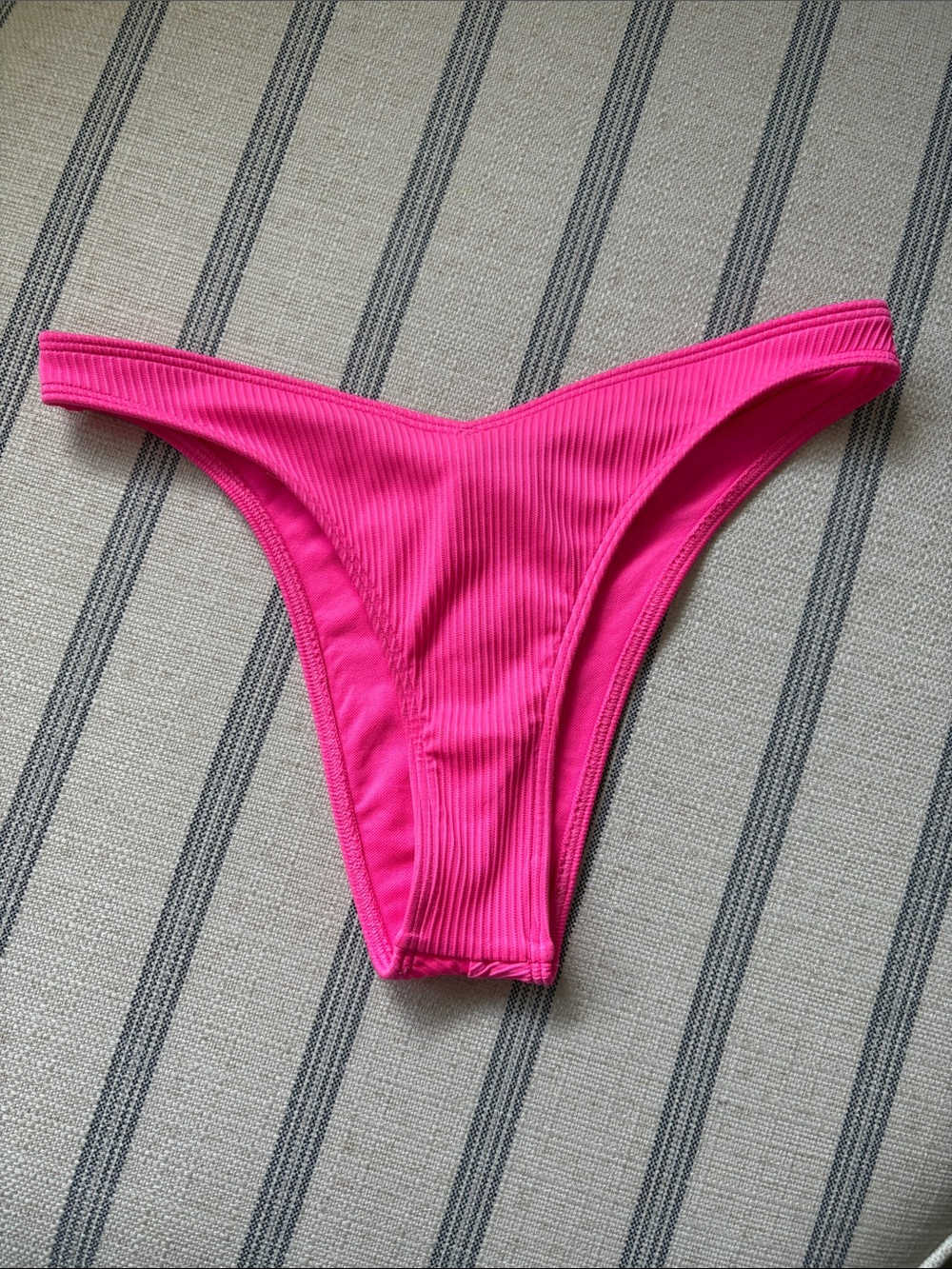 Hollister Ribbed Hot Pink Bikini Bottom
